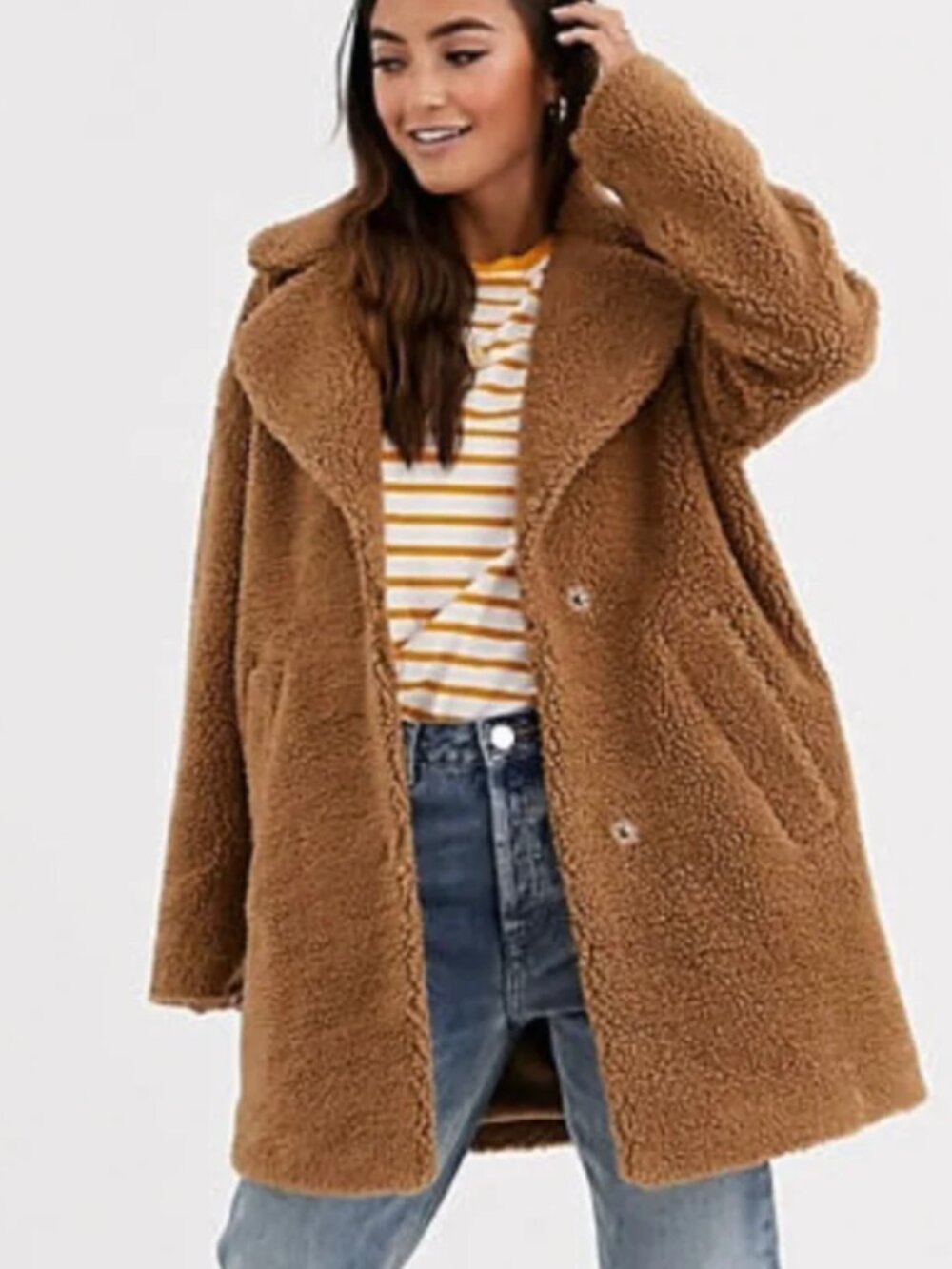 Abercrombie & Fitch Women's Size Small Brown Teddy Coat